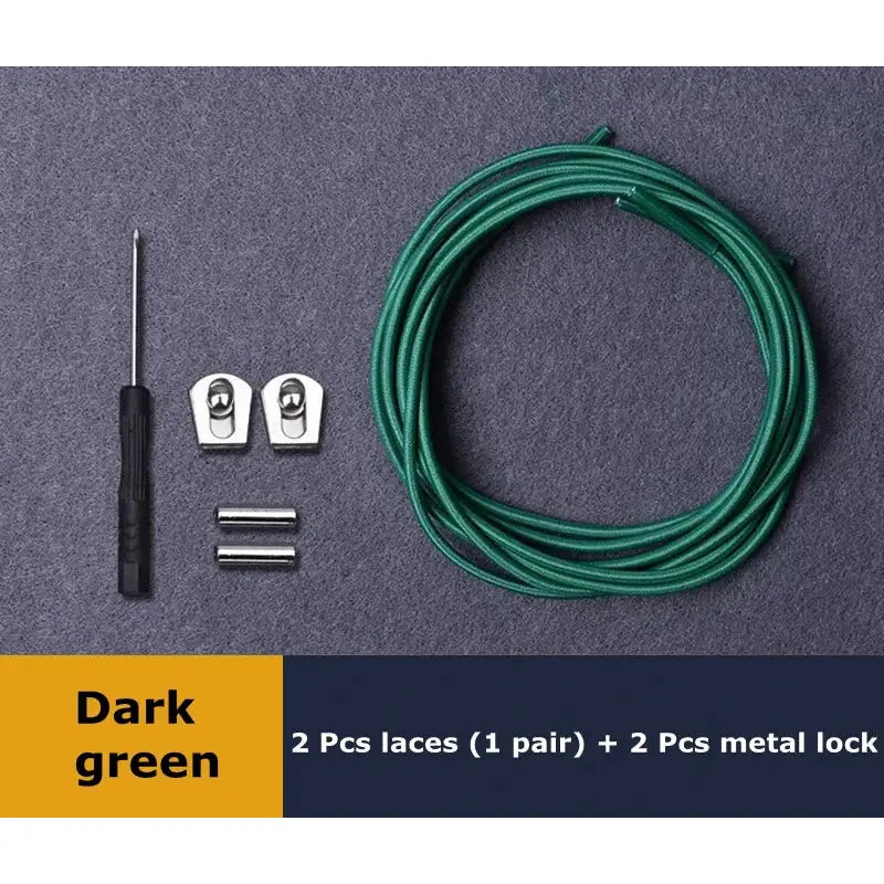 a green cable with a white cord and a black cord