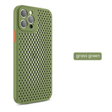 the green case is designed to protect the phone from scratches