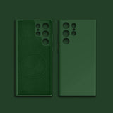 the back and back of the green case