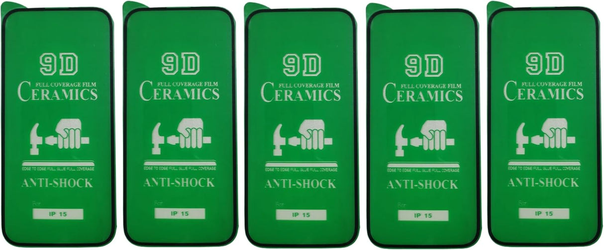 Green ceramic anti-shock screen protectors.
