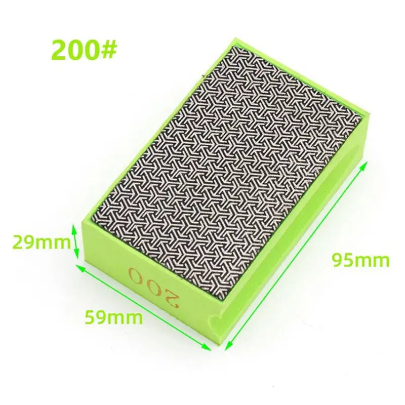 a green box with a pattern on it