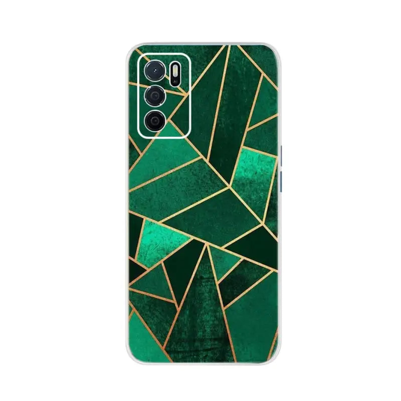green and gold geometric pattern samsung s7 case