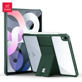 Green iPad case with stand.