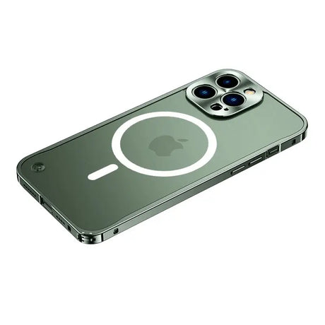 the back of a black iphone case with a camera lens