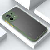 the back of a green iphone case