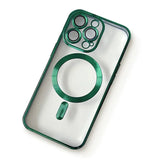 a green iphone case with a magnit