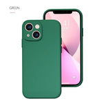 the green iphone case is shown with the camera and lens