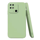 the back of a green iphone case