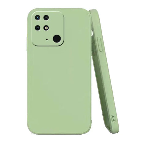 The back of a green iphone case