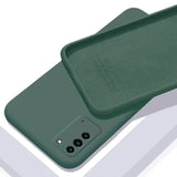 the back of a green iphone case