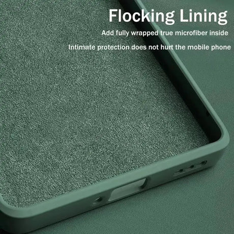 The back of a green iphone case with the text, `’’’’’’’’’’’’’’’’ ’