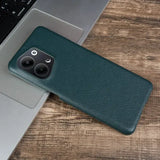 the case is made from genuine leather and has a protective cover for the iphone