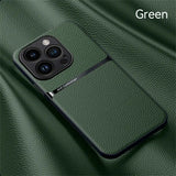 The green leather iphone case