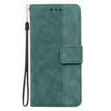 the green leather wallet case with a zipper