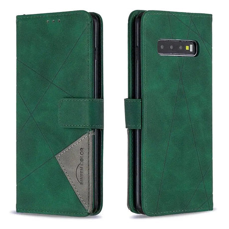 the green leather wallet case for samsung s10