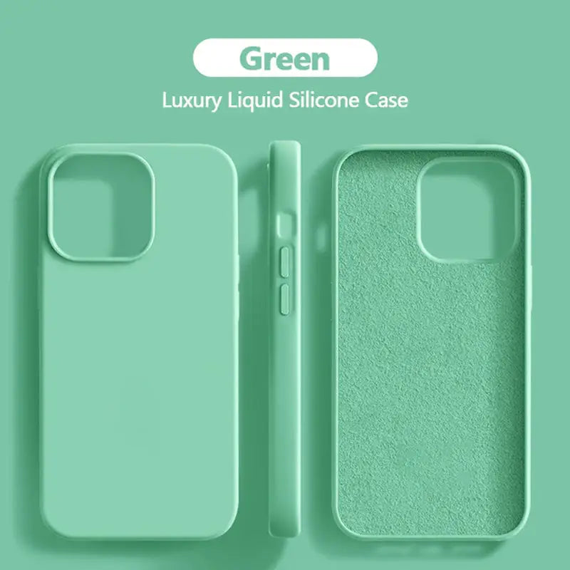 the green iphone case is shown with the green logo