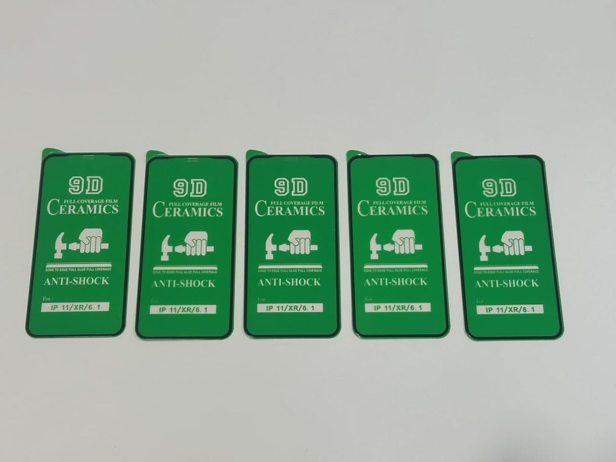 Green-packaged ceramic screen protectors.