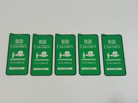 Green-packaged ceramic screen protectors.
