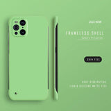 a green phone case with a black phone in the middle