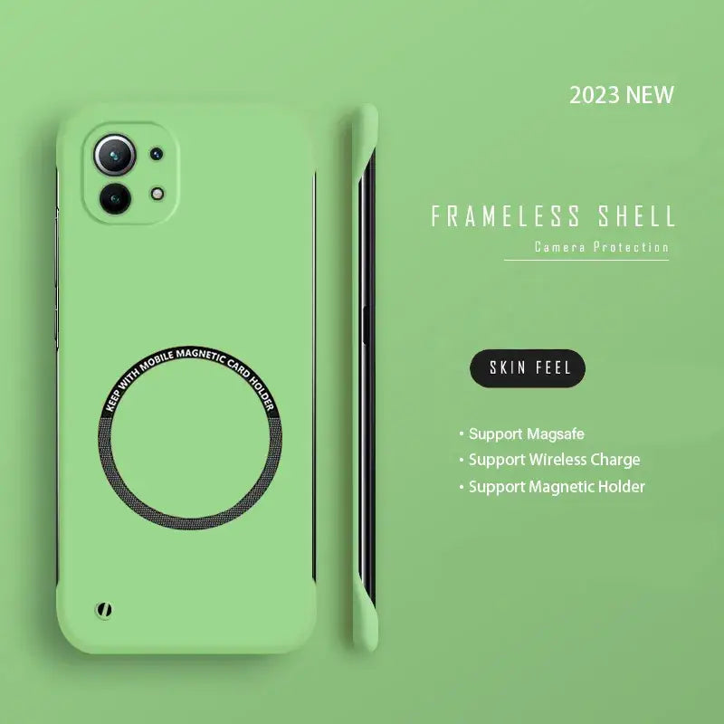 the green phone case with the logo