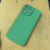 the back of the phone case is green