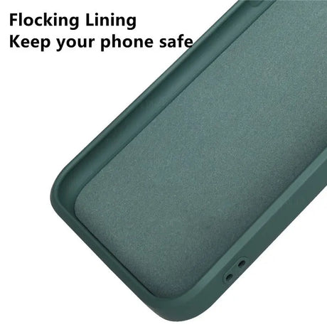 The back of a green phone case with the text, `’’’’’’’’’’’’’’’’ ’