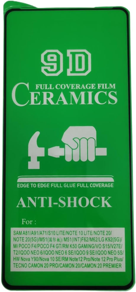 Green phone screen protector packaging.
