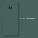 the back of a green phone with the text midnight green