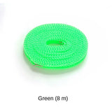 a green rope with a white background