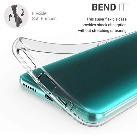 the back of a green samsung phone case