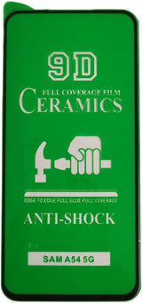 Green screen protector for a Samsung A54 5G.