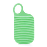 a green silicon bottle with a handle