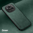 Green smartphone with a prominent triple-camera setup in a square module.