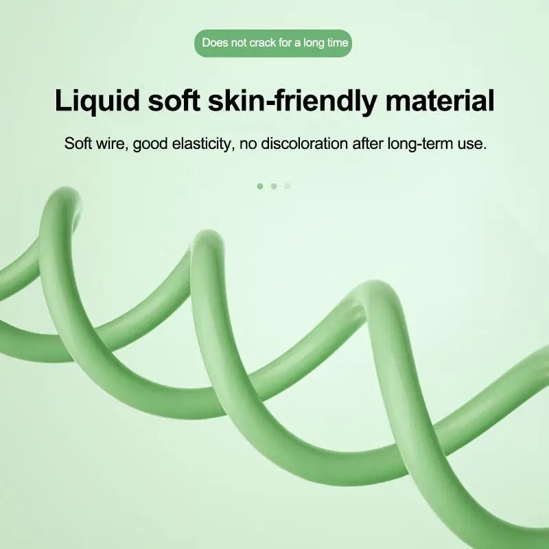 a green dna with the words liquid skin - friendly material
