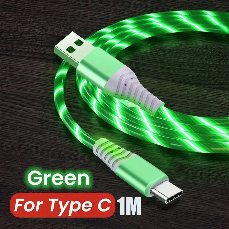 a close up of a green cable connected to a type c