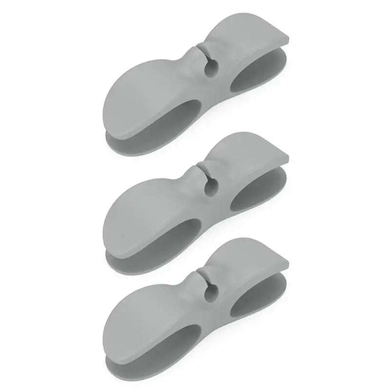 3pcs plastic shoe clips for shoes, gray