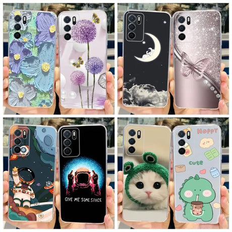 a group of six different cases with different designs on them