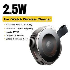 Gunmetal grey iWatch wireless charger.