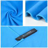 the blue fabric is shown with the black label