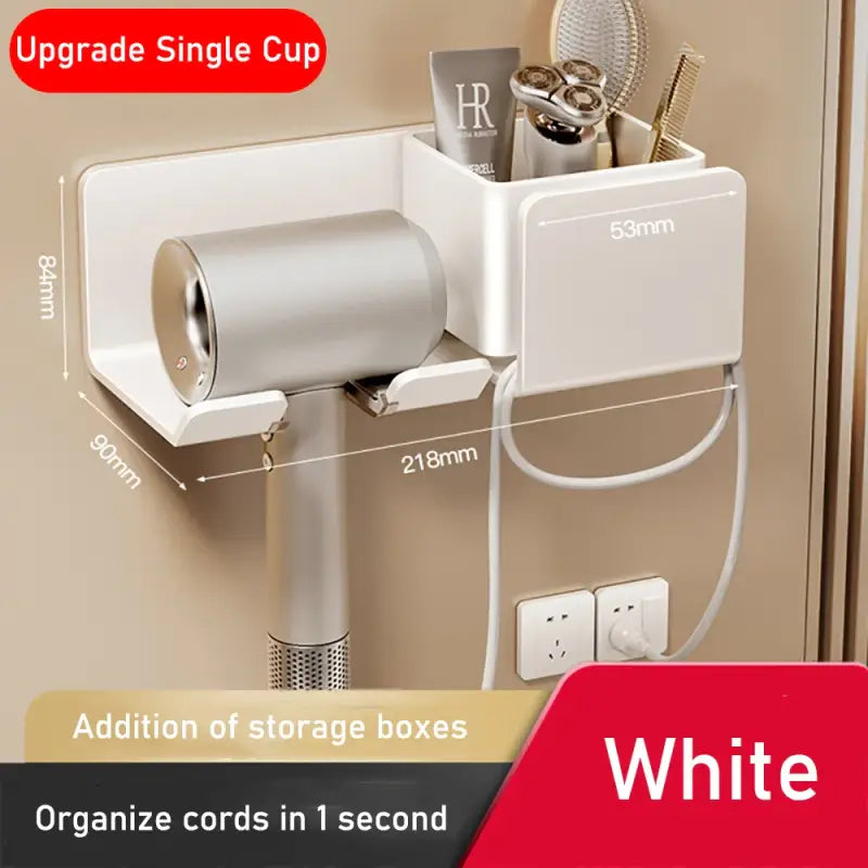 a white wall mounted toilet paper holder with a white handle