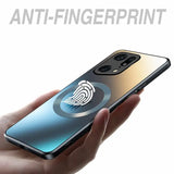 a hand holding an iphone with an fingerprint on it