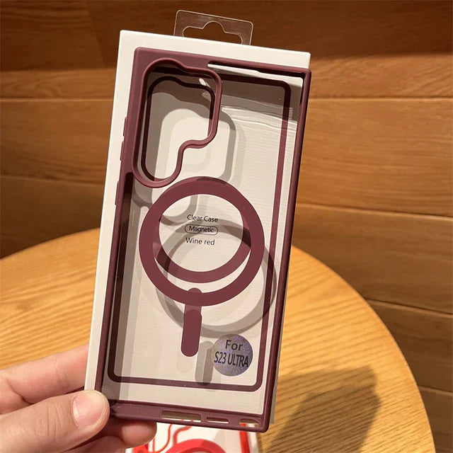 a hand holding a phone case with a phone in it