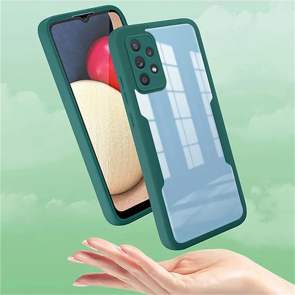 a hand holding a phone case with a piece of fruit in it