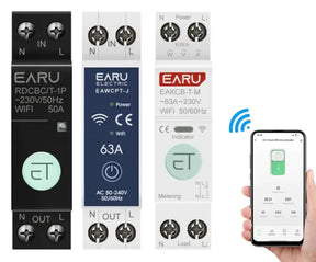 A hand holding a smart phone with an ear electric app