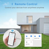 a hand holding a smart phone with a home control button