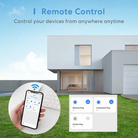 A hand holding a smart phone with a home control button