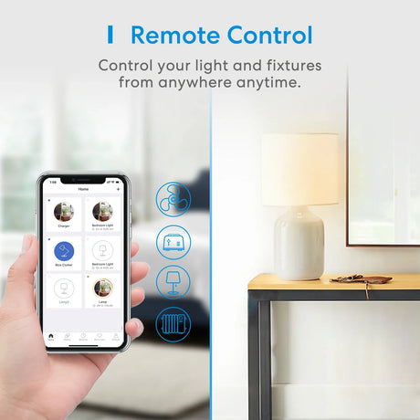 a hand holding a smart phone with the remote control app on it