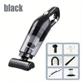 a close up of a black vacuum cleaner with a black handle