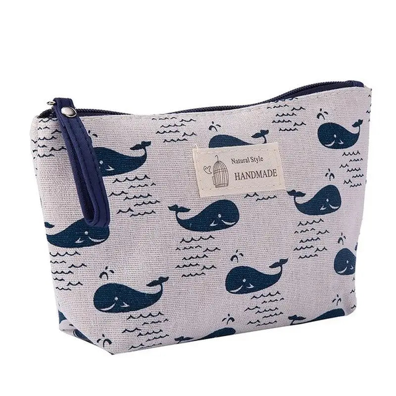 the whale cosmetic bag