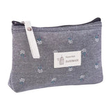 the grey dog print cosmetic bag